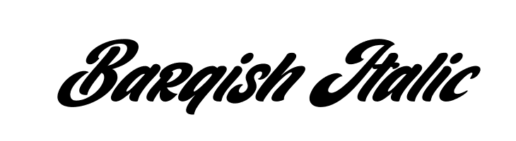 Barqish Italic  font caratteri gratis