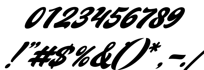 Barqish Italic Font OTHER CHARS