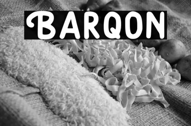 Barqon Font examples