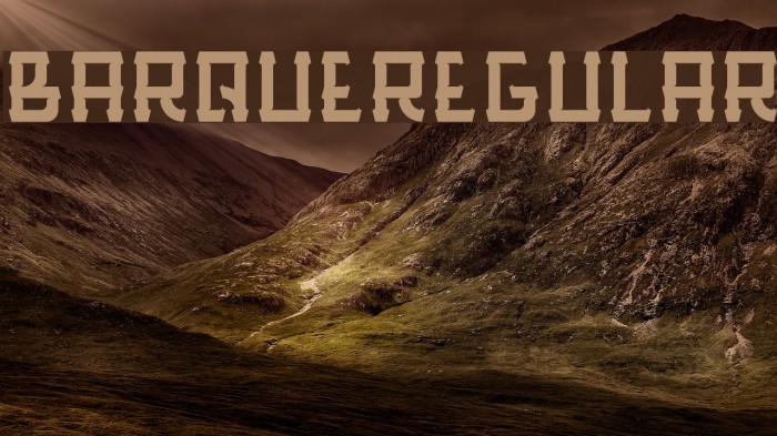 BarqueRegular Font examples