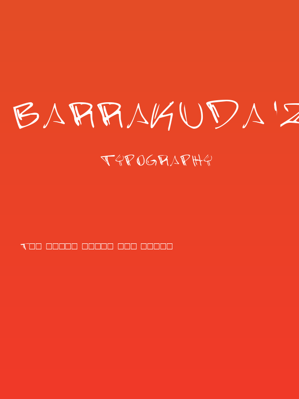 Barrakuda'z FontZamba Poster