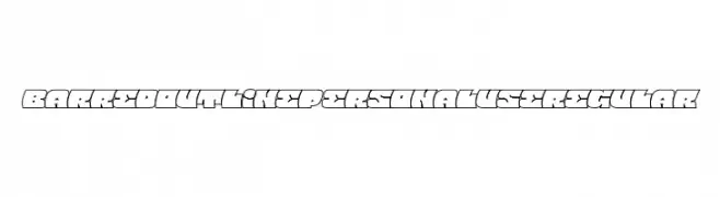 Barred Outline PERSONAL USE Regular  font caratteri gratis