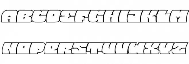 Barred Outline PERSONAL USE Regular 字体 大写