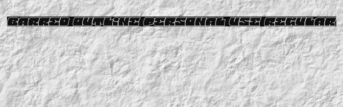 Barred Outline PERSONAL USE Regular Example 2