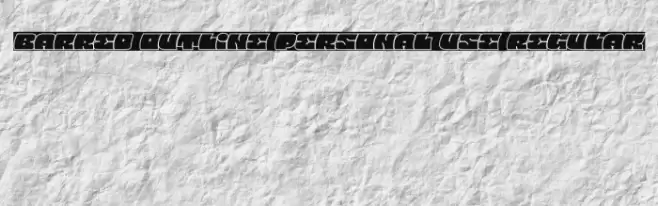 Barred Outline PERSONAL USE Regular Font examples