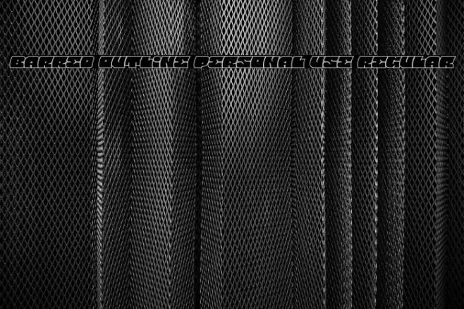 Barred Outline PERSONAL USE Regular Font examples