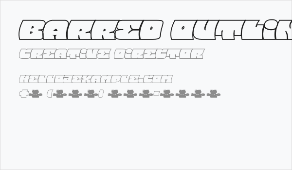 Barred Outline PERSONAL USE Regular Business Card