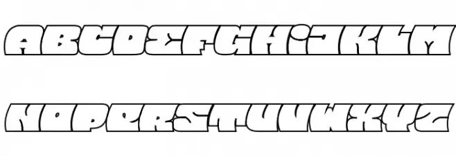 Barred Outline PERSONAL USE Regular फ़ॉन्ट लोअरकेस