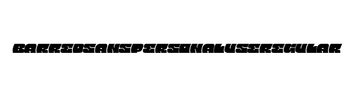 Barred Sans PERSONAL USE Regular  لخطوط تنزيل