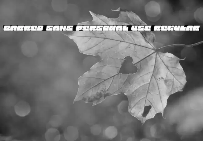 Barred Sans PERSONAL USE Regular Font examples