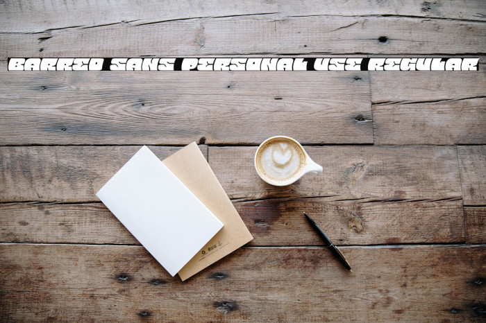 Barred Sans PERSONAL USE Regular Example 3