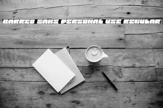 Barred Sans PERSONAL USE Regular Font examples