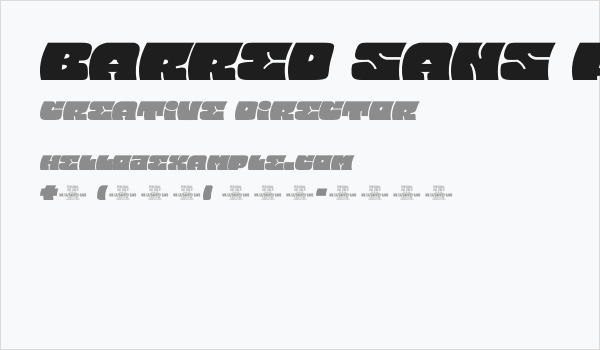Barred Sans PERSONAL USE Regular Business Card
