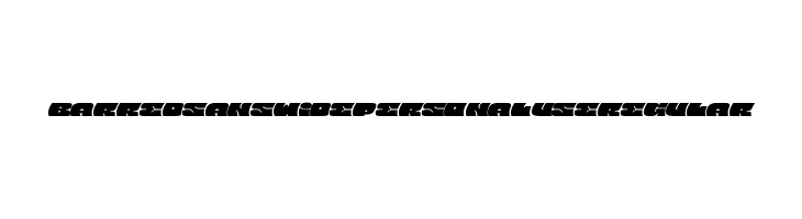 Barred Sans Wide PERSONAL USE Regular  font caratteri gratis