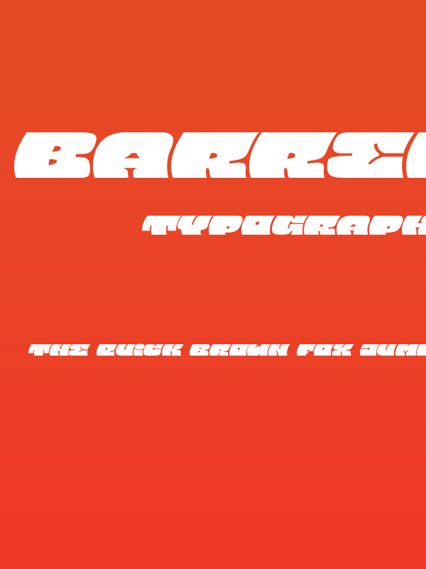 Barred Sans Wide PERSONAL USE Regular Poster