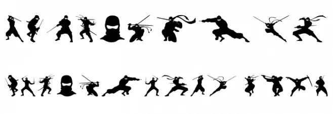 Barrel of Ninjas Font Alte caractere