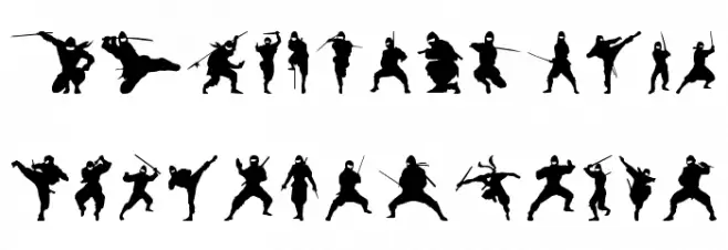 Barrel of Ninjas Schriftart Groß