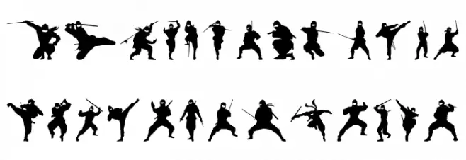 Barrel of Ninjas Schriftart Groß