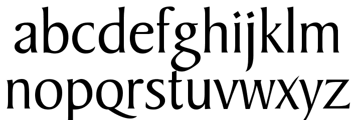 Barrett Normal Font LOWERCASE