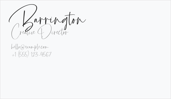 Barrington Business Card