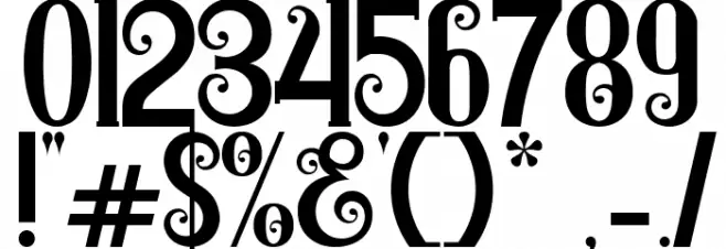 Barringtone Font OTHER CHARS