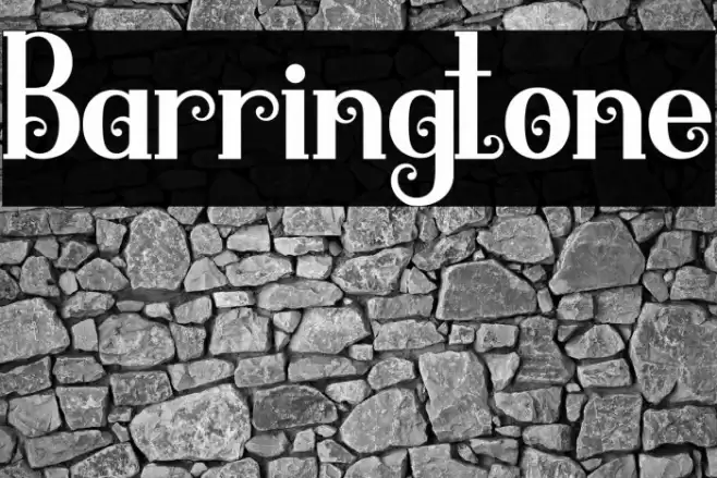 Barringtone Font examples