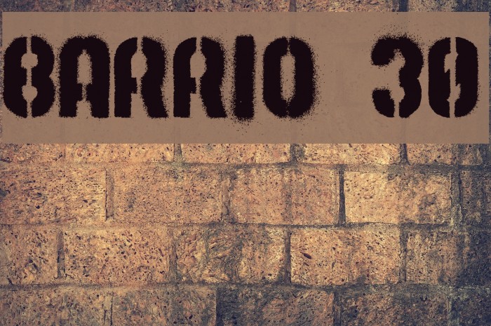 Barrio 30 Font examples