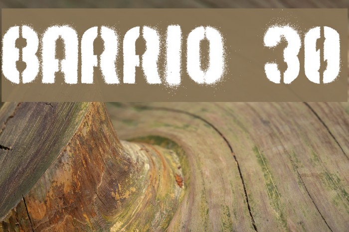 Barrio 30 Font examples