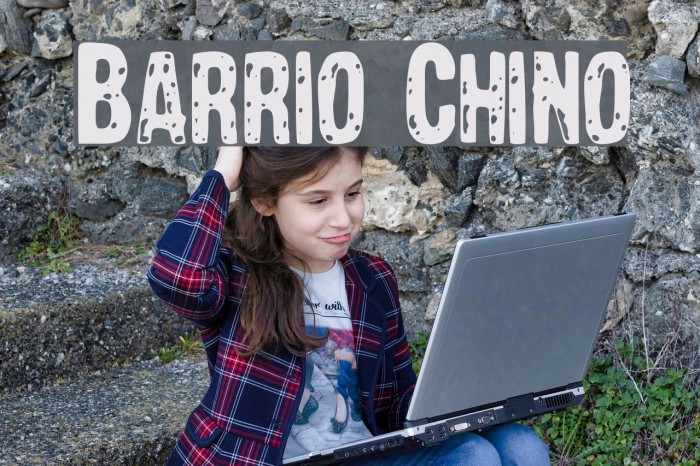 Barrio Chino Font examples