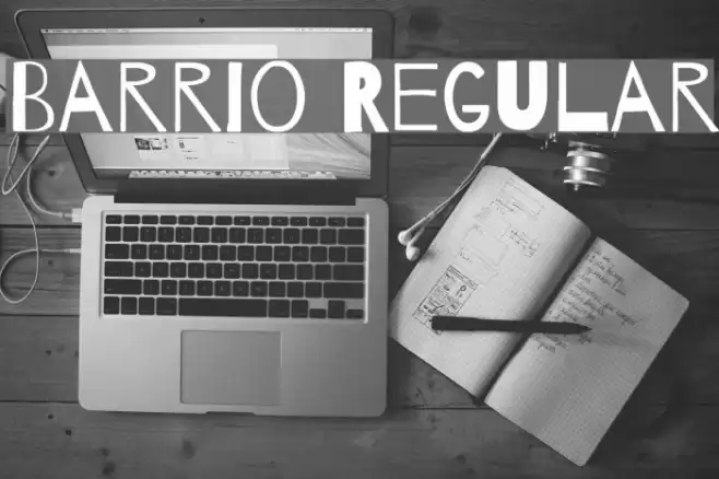 Barrio Regular Font examples