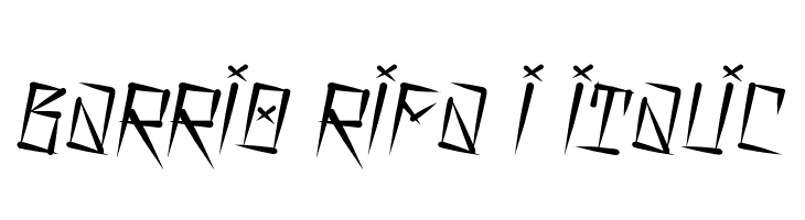 Barrio Rifa I Italic Fonte