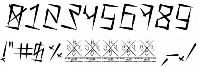 Barrio Rifa I Italic Font OTHER CHARS