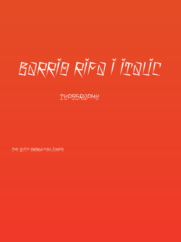 Barrio Rifa I Italic Poster