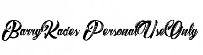 Barry Kades_PersonalUseOnly  Descarca Fonturi Gratis