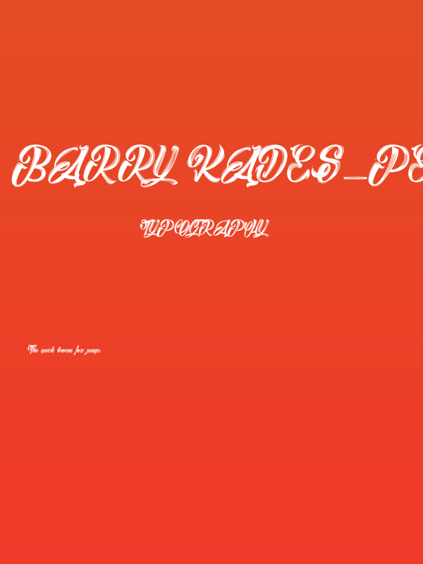 Barry Kades_PersonalUseOnly Poster