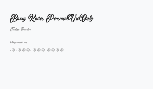 Barry Kades_PersonalUseOnly Business Card