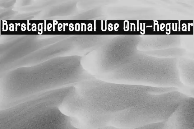 BarstaglePersonal Use Only-Regular Example 1