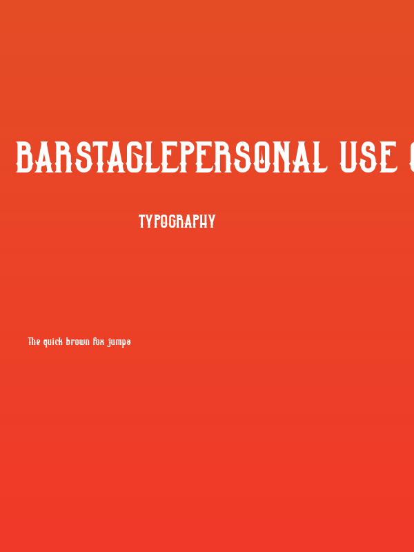BarstaglePersonal Use Only-Regular Poster