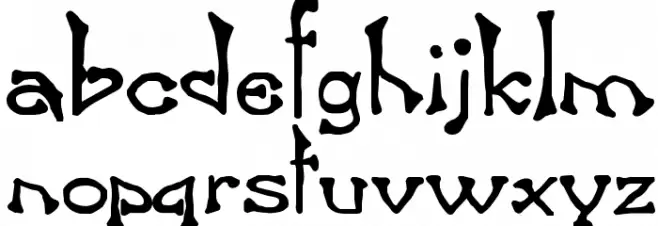 Bart Bold Font LOWERCASE