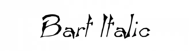 Bart Italic  Frei Schriftart Herunterladen