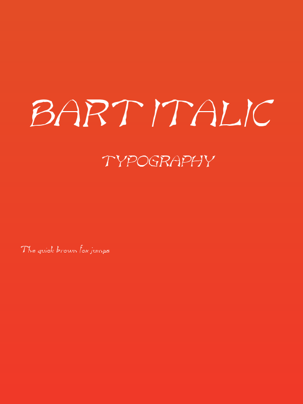 Bart Italic Poster