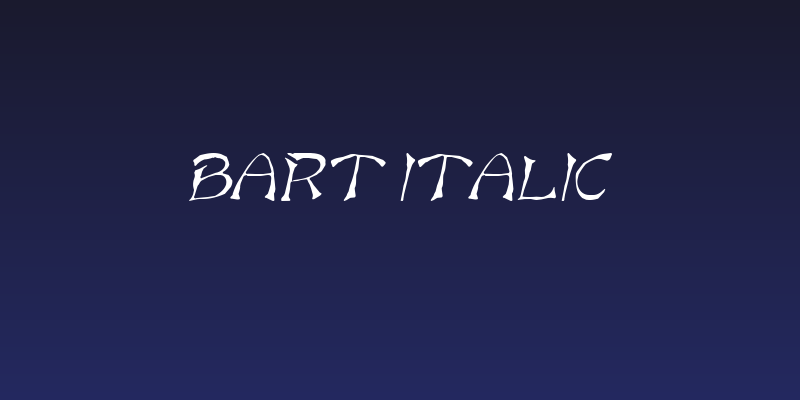 Bart Italic Social Header