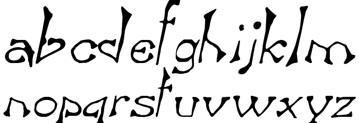 Bart Italic Font LOWERCASE