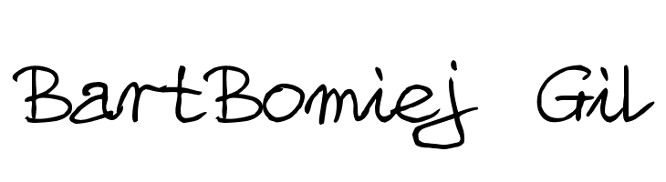 BartBomiej Gil  font caratteri gratis