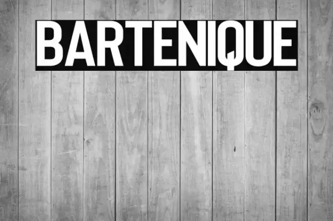 Bartenique Font examples