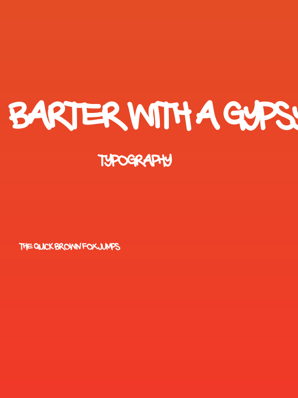 Barter with a Gypsy Bold Poster