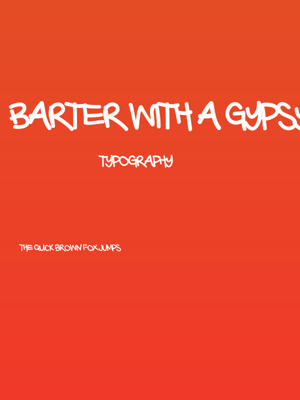 Barter with a Gypsy Regular Poster