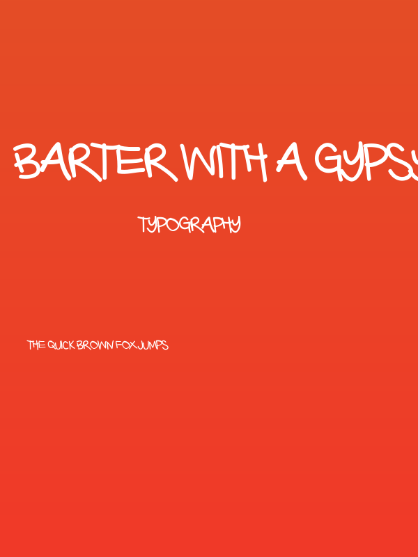 Barter with a Gypsy Thin Poster