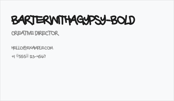 BarterwithaGypsy-Bold Business Card