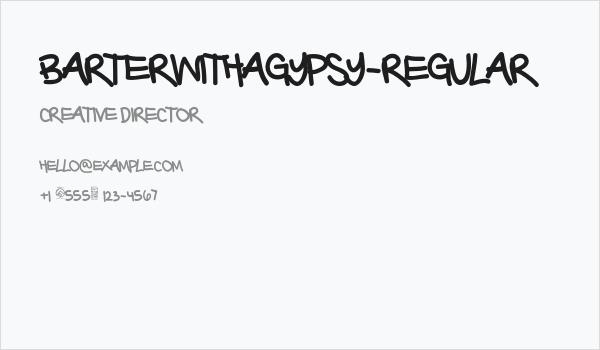 BarterwithaGypsy-Regular Business Card